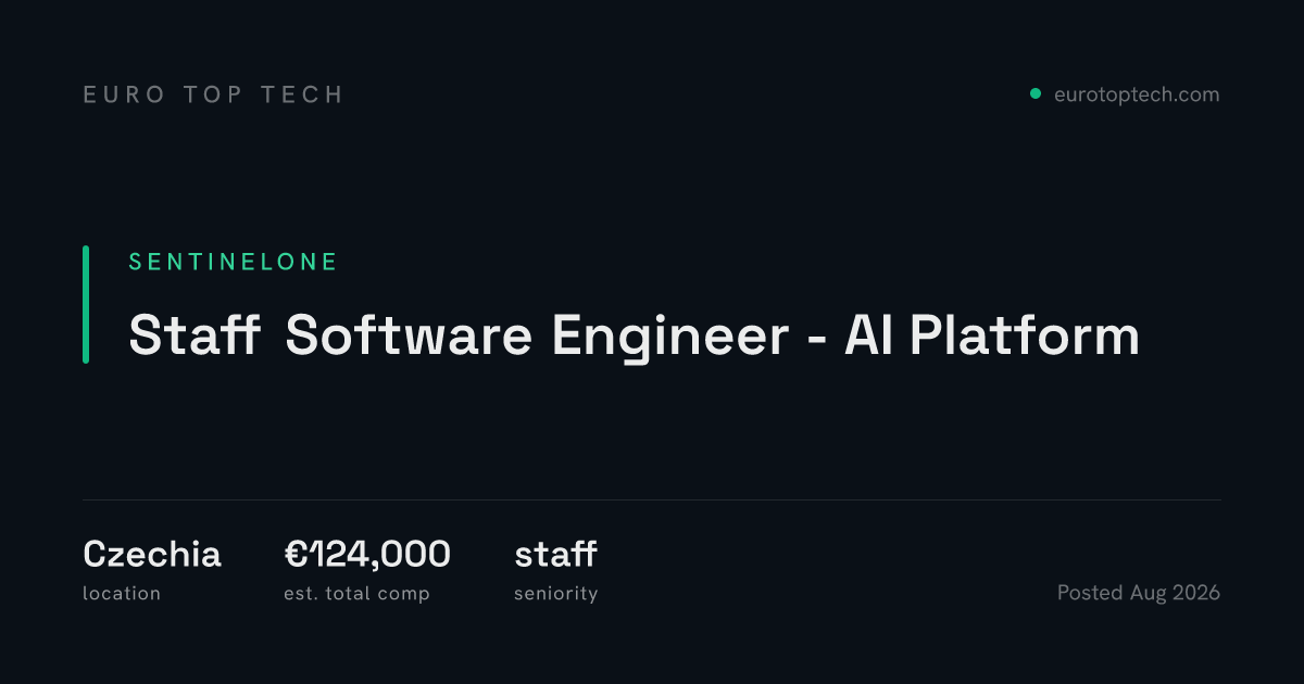 Staff Software Engineer - AI Platform at SentinelOne, Czechia | Euro ...