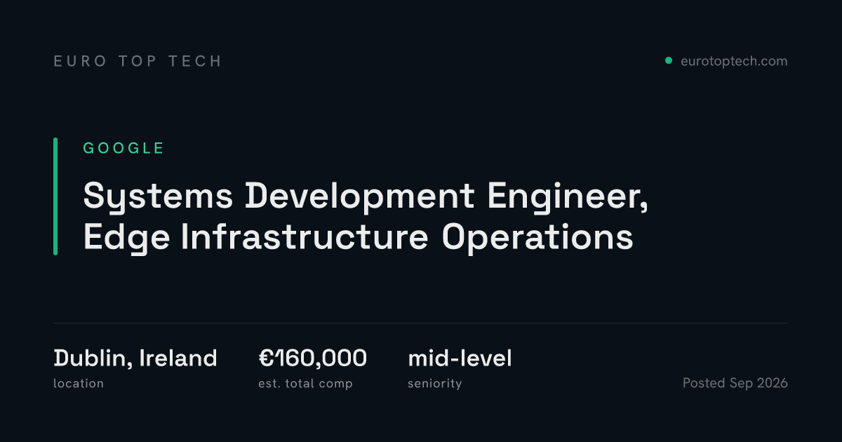 Systems Development Engineer, Edge Infrastructure Operations at Google ...